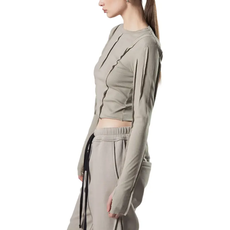THOM KROM Crop Tops Women's Gray-4