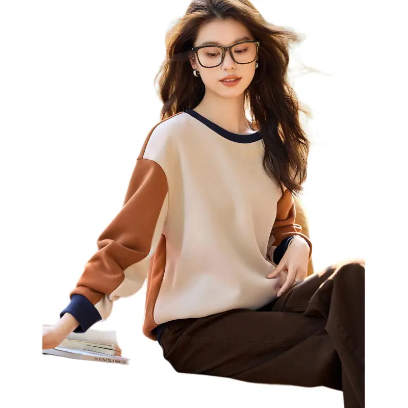 Mo Han Yi Mei Sweatshirt Women's Almond Caramel-1