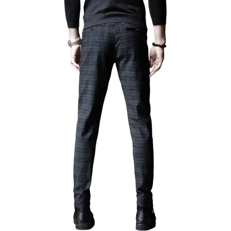 Devanro Casual Pants Men's Black-1
