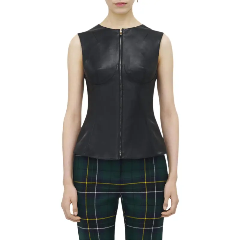 Alexander McQueen Leather Jacket Women's Black-1