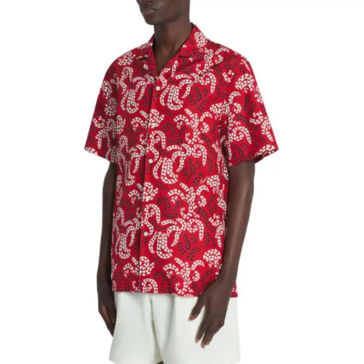 Lanvin Leaf Printed Short Sleeved Shirt-2