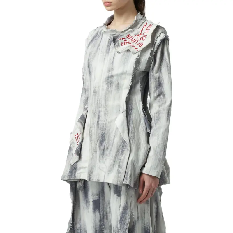 Yohji Yamamoto Denim Jackets Women's Gray-3