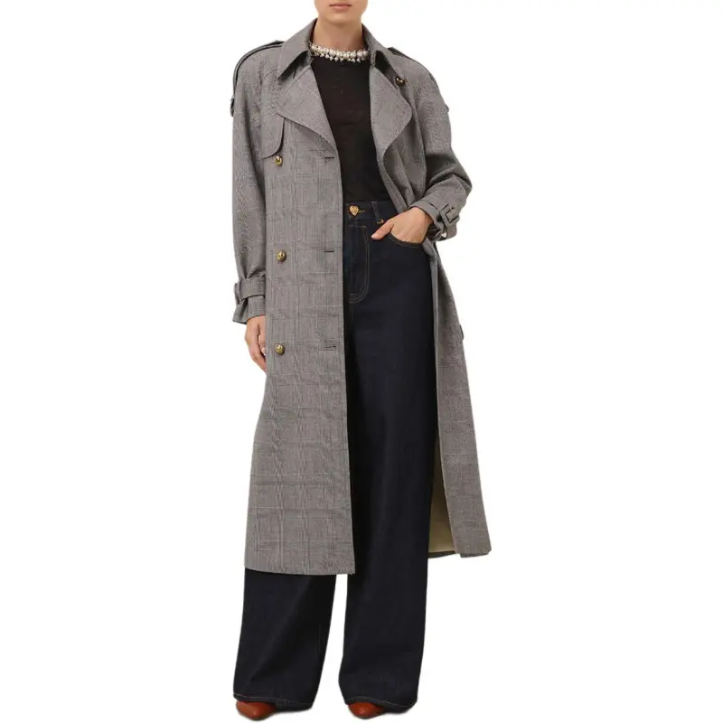 Zimmermann SS25 Vacation Collection Trench Coat Women's Gray-2