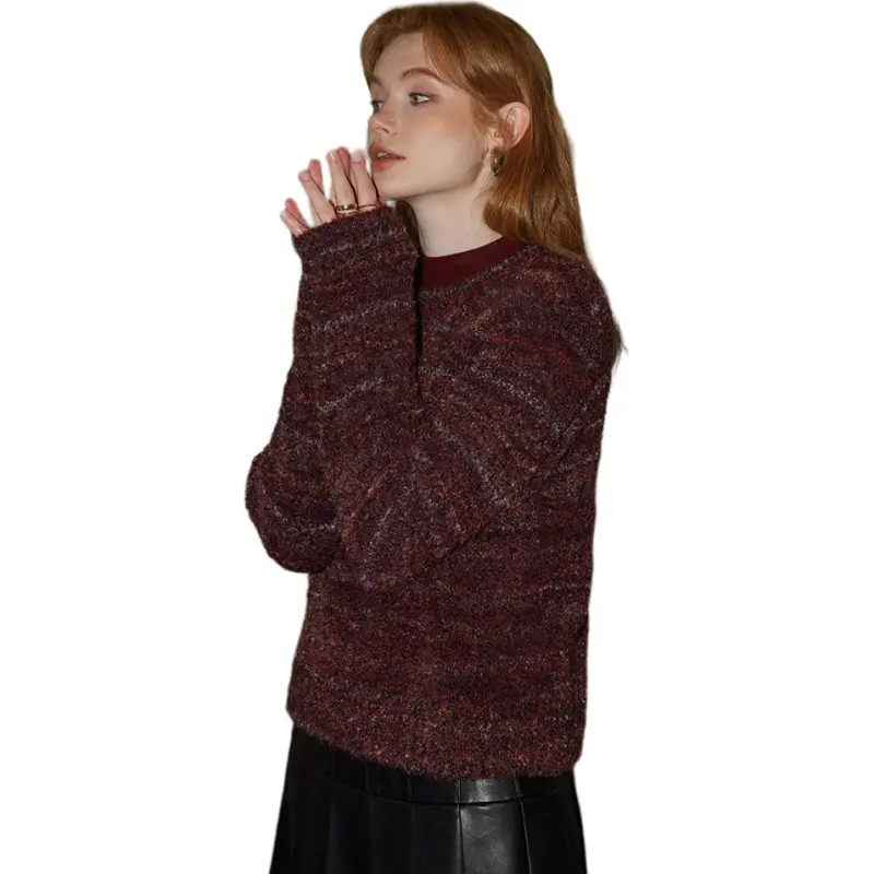 KUHNMARVIN Sweater Women's Burgundy-1