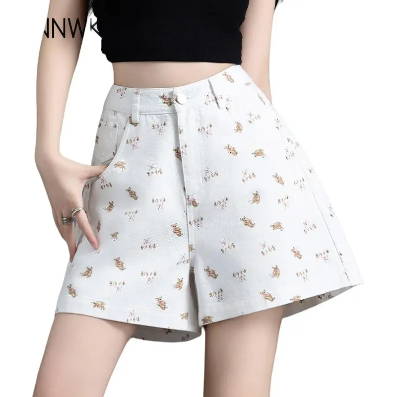 You Cow Me Pants Denim Shorts Women's-2