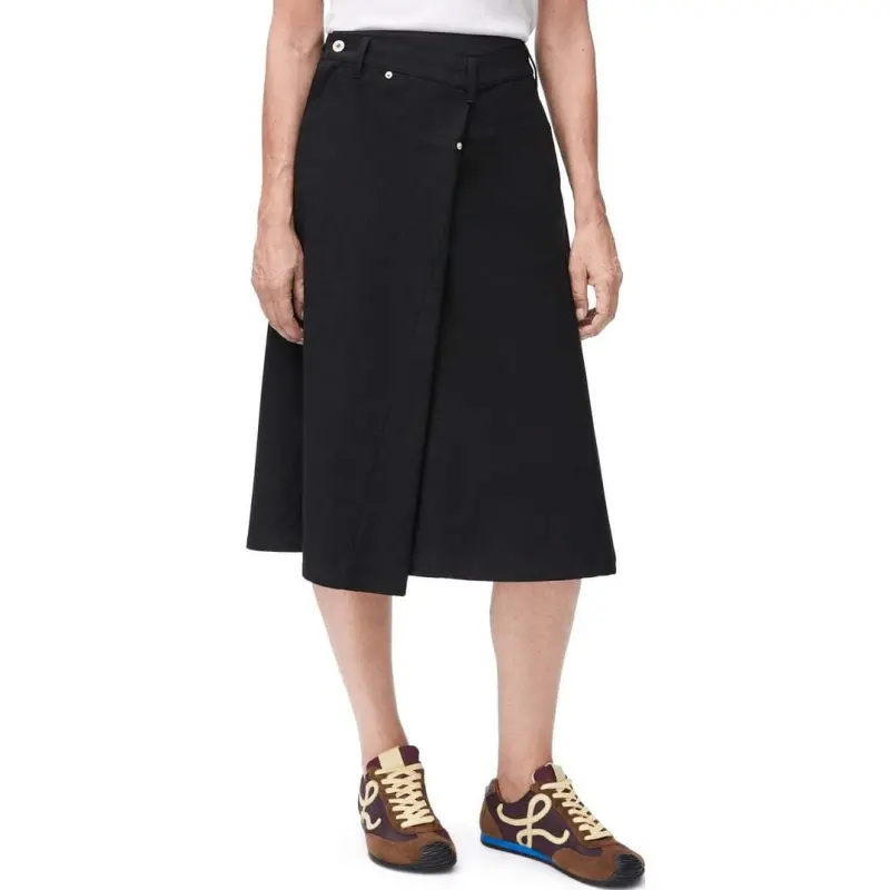 LOEWE SS25 Casual Long Skirts Women's Black-2