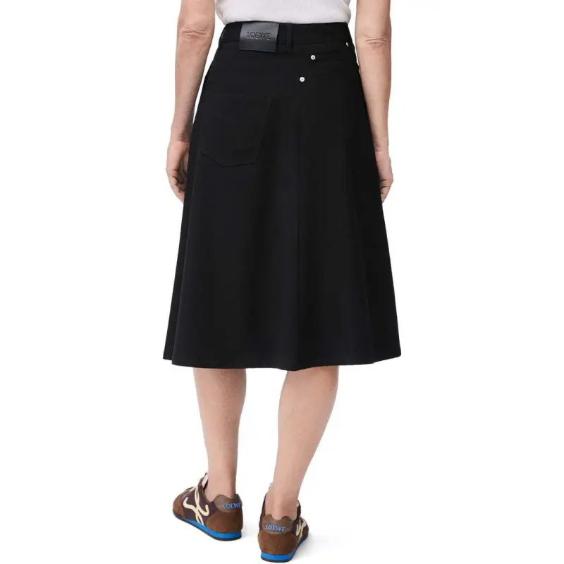 LOEWE SS25 Casual Long Skirts Women's Black-3