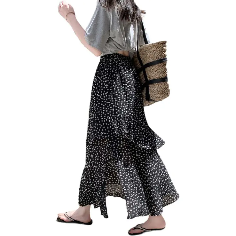 Garbege Casual Long Skirt Women's-8