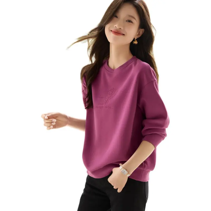 Mo Han Yi Mei Sweatshirt Women's Rose Gray Pink-2