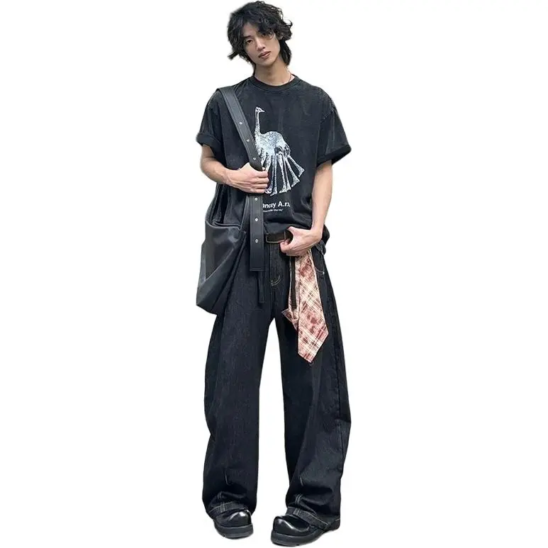 WELTER EXPERIMENT Jeans Unisex Black [high Quality]-4