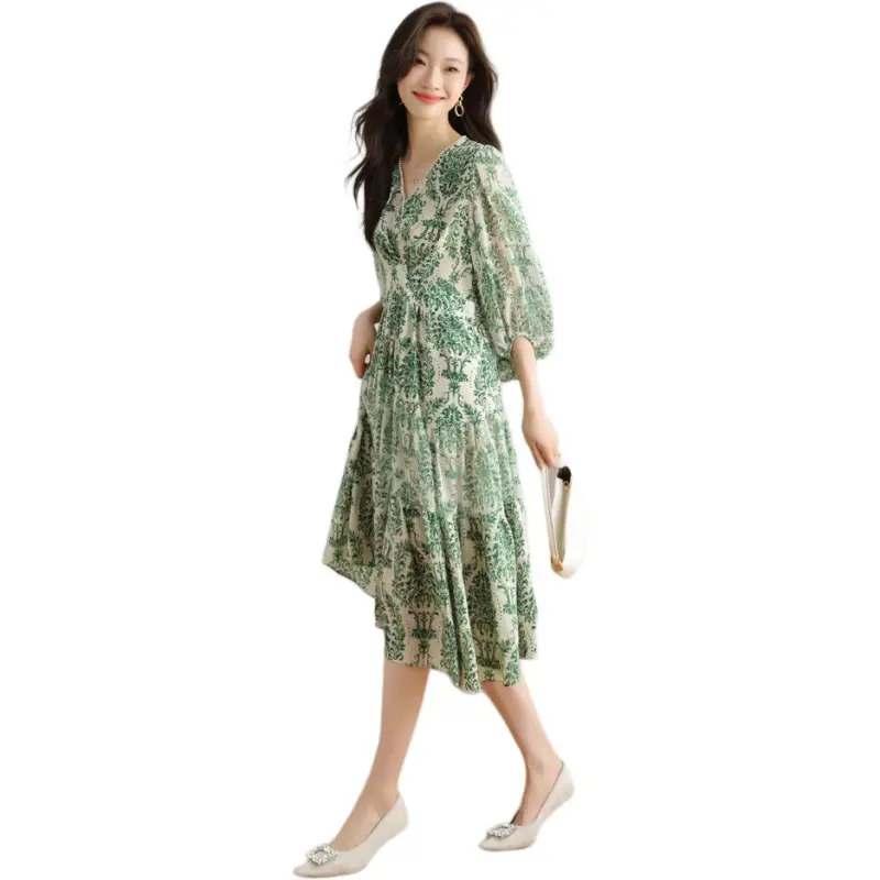 Mu Xiao Xin Short Sleeved Dress Women's-7