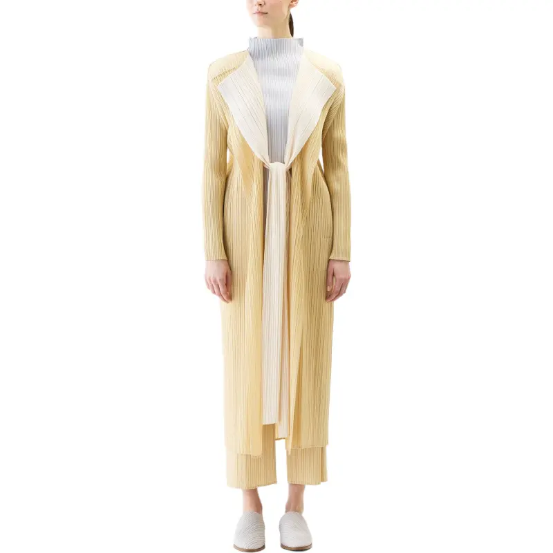 PLEATS PLEASE ISSEY MIYAKE Merry Bicolor Coat-2