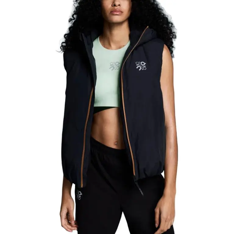 On x LOEWE Puffer Vest Vest Women's Black-2