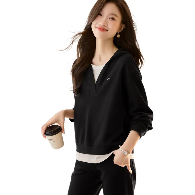 Mo Han Yi Mei FW24 Sweatshirt Women's Black & White-6