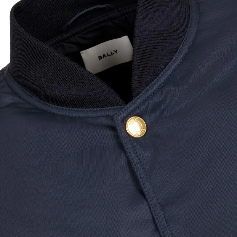 BALLY Band collar Bomber Jacket-4