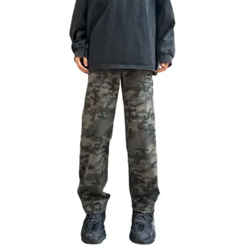 KVIV Jeans Unisex Army Green Camouflage