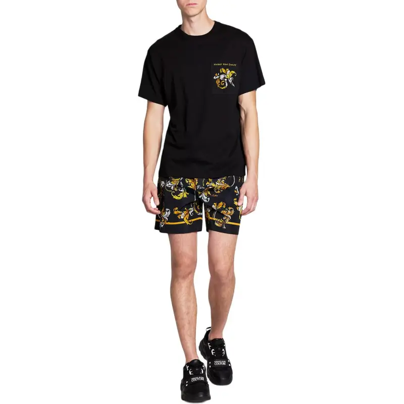VERSACE JEANS COUTURE Casual Shorts Men's Black Gold-1