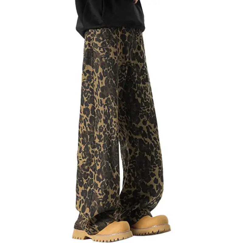 DARK HORSE Jeans Unisex Leopard Print-3