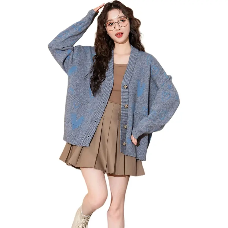 Tonlion Sweater Women's Blue Gray-1
