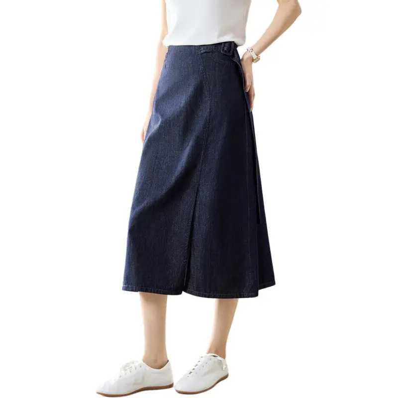 Mo Han Yi Mei Denim Long Skirt Women's-1