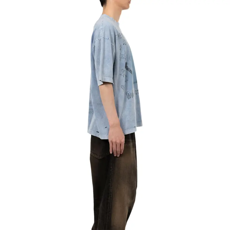 Maison Mihara Yasuhiro Graphic print Distressed T shirt-4