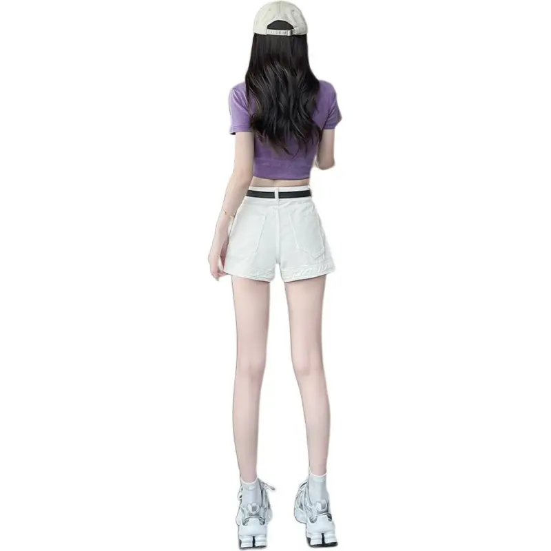 Mu Xiao Xin Denim Shorts Women's-1