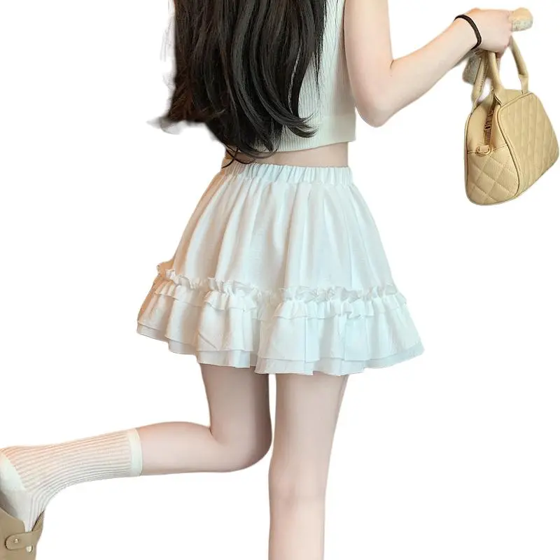 Flowers In Water Casual Short Skirts Women's-1