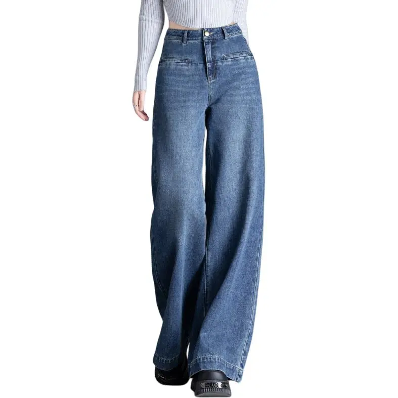 You cow me pants Jeans Women's Blue-8