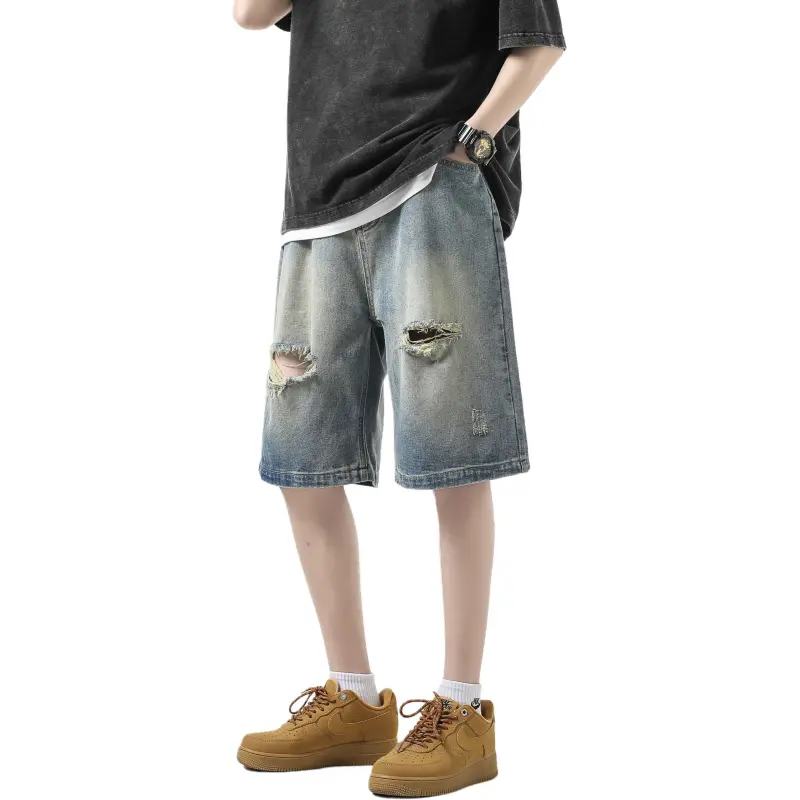 BAGE Denim Shorts Unisex-6
