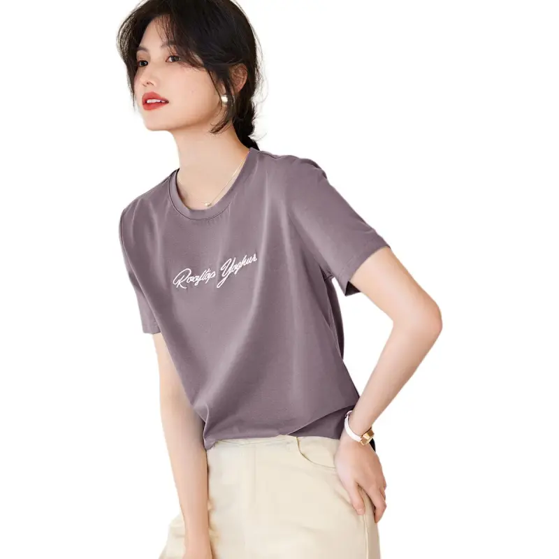 XWI T Shirt Women's Gray Purple-4