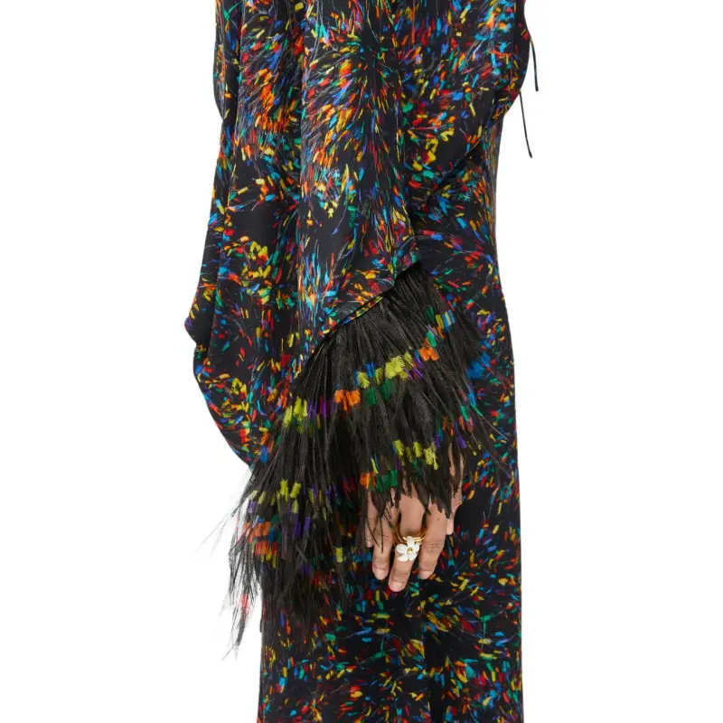 LOEWE SS25 Long Sleeved Dress Women's Multicolor-3