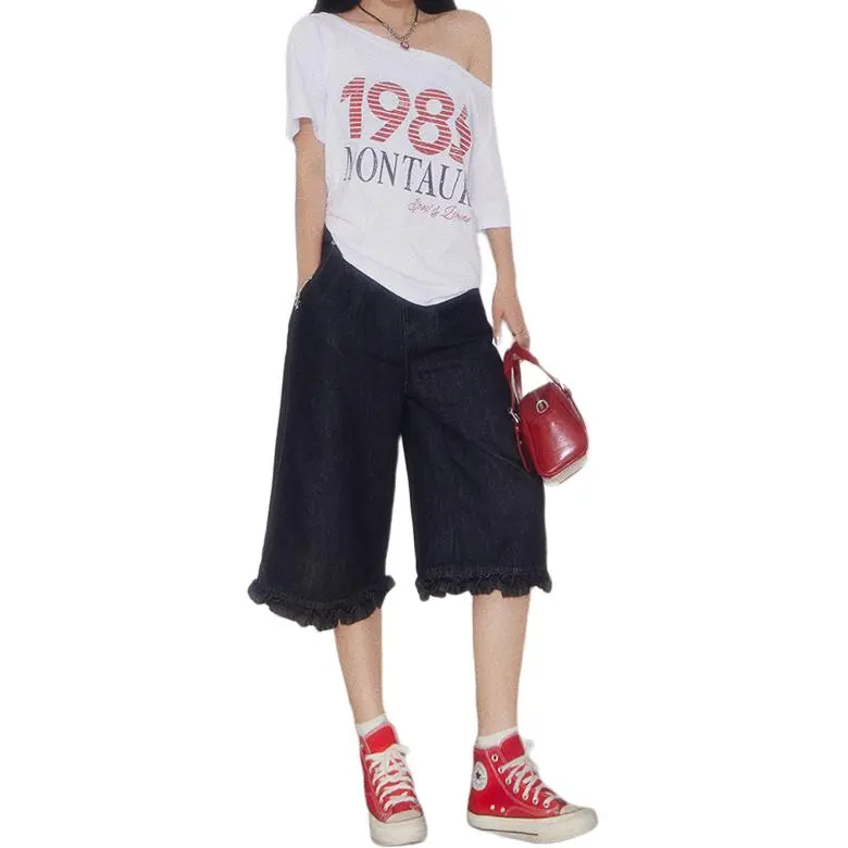 Kazakhstan Denim Shorts Women's-5