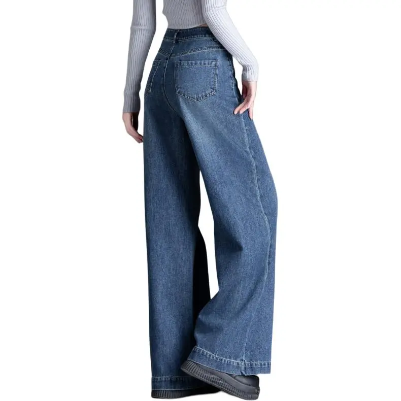You cow me pants Jeans Women's Blue-4