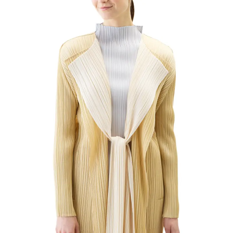 PLEATS PLEASE ISSEY MIYAKE Merry Bicolor Coat-6