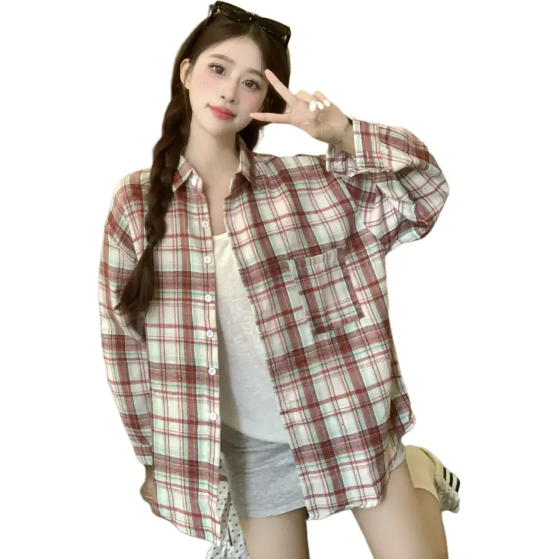 KAISER Shirts Women's Red Plaid-2
