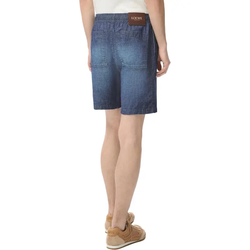 LOEWE SS25 Casual Shorts Men's Washed Blue-2