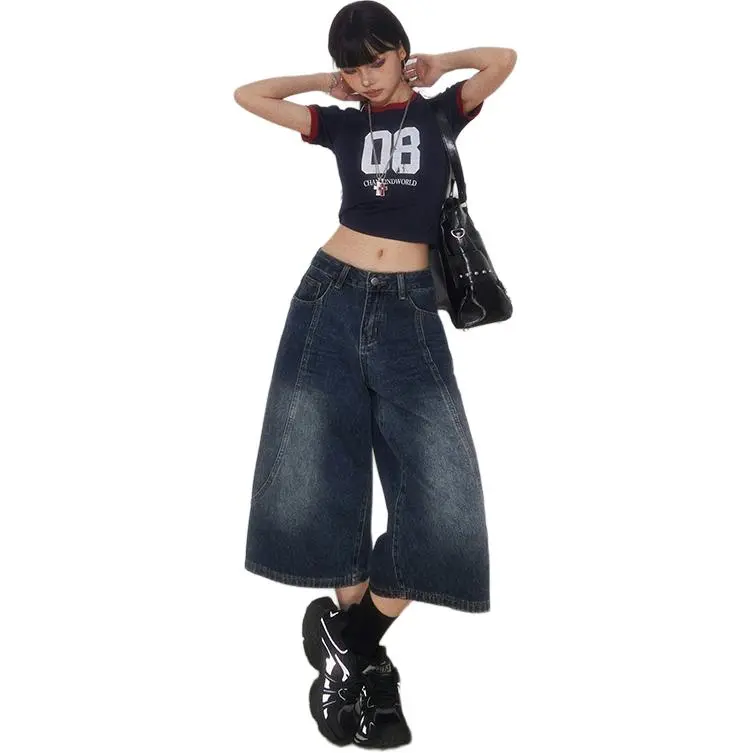 Kazakhstan Denim Shorts Women's-3