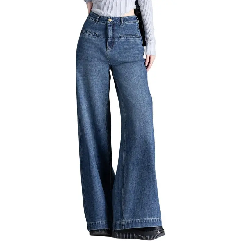 You cow me pants Jeans Women's Blue-5
