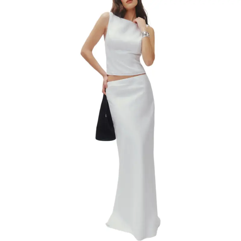 REFORMATION Bella Linen Skirt Casual Long Skirt Women's-3