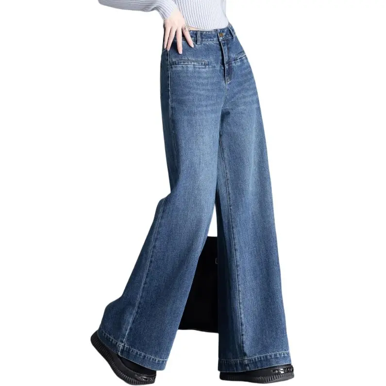 You cow me pants Jeans Women's Blue-6