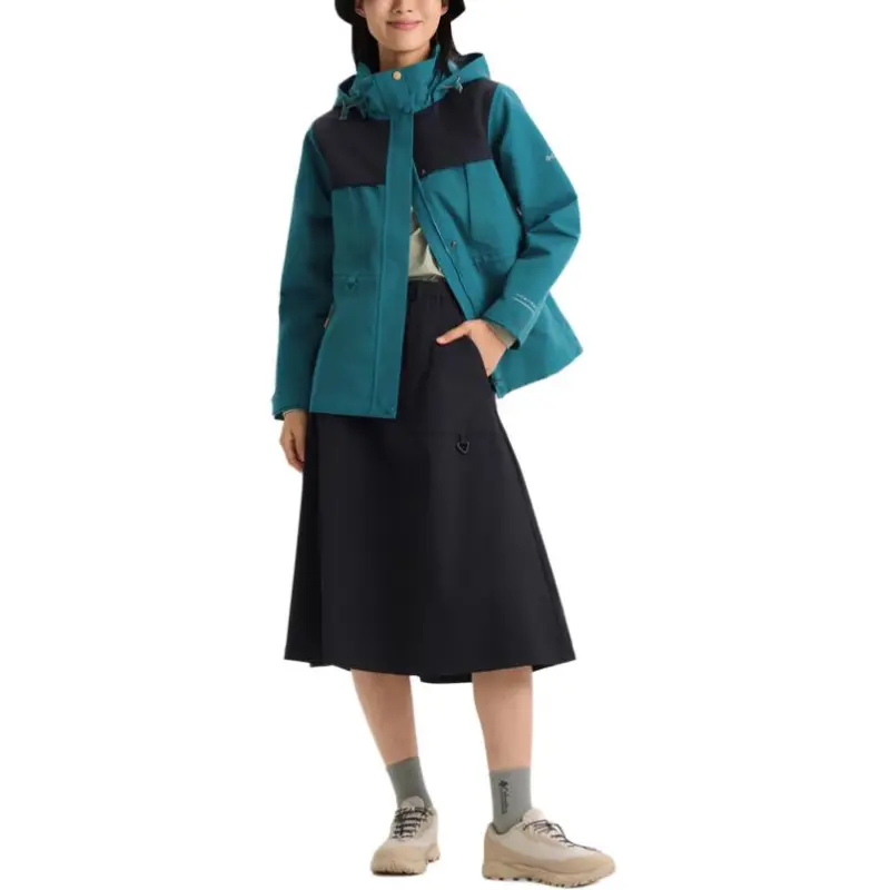 Columbia Transit SS25 Waterproof, Windproof, Breathable, And Thermal Windbreaker Jacket Women's Dark Green-1