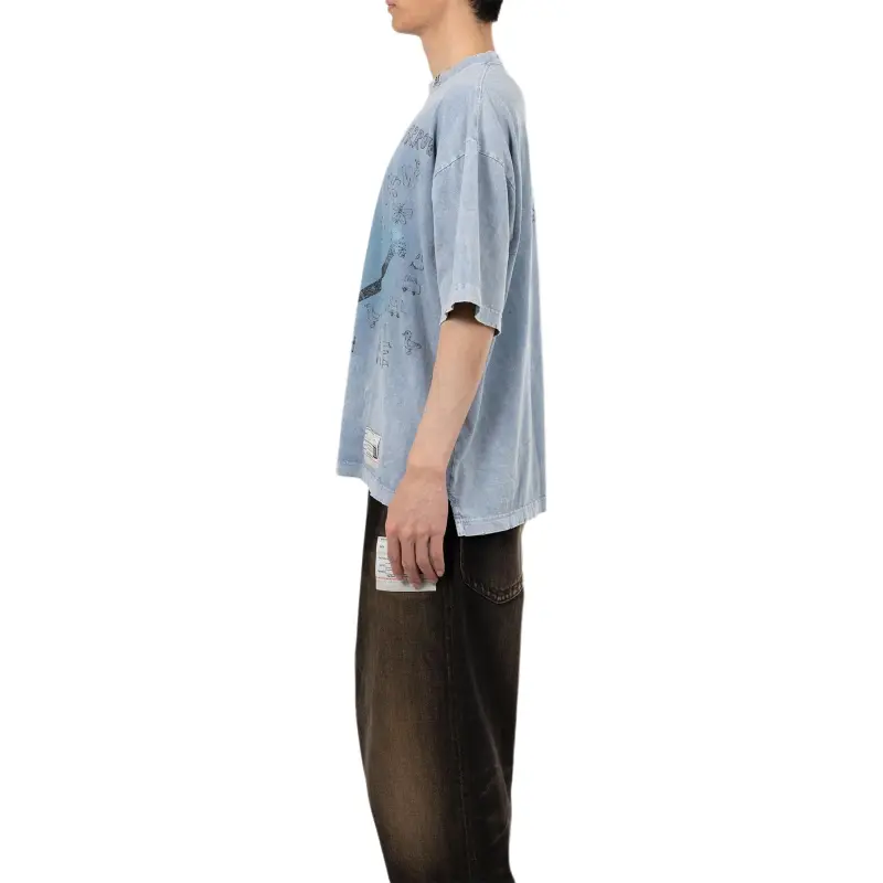Maison Mihara Yasuhiro Graphic print Distressed T shirt-5