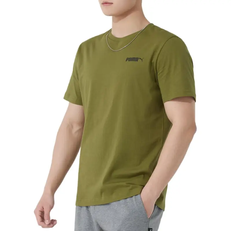 PUMA T Shirts Men Olive Green-2