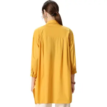 FENHONGMALI Shirt Women's Yellow