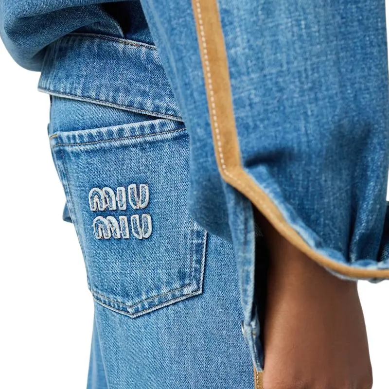MIU MIU SS25 Jeans Women's Sapphire Blue-3