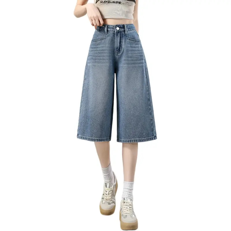 Weixi Denim Shorts Women's Medium Blue-1