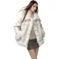 Ecru Brooch Style Shearling