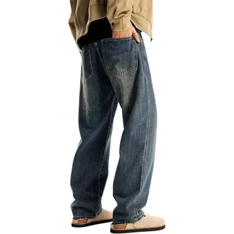 DUATOGE Jeans Men's Vintage Blue -3