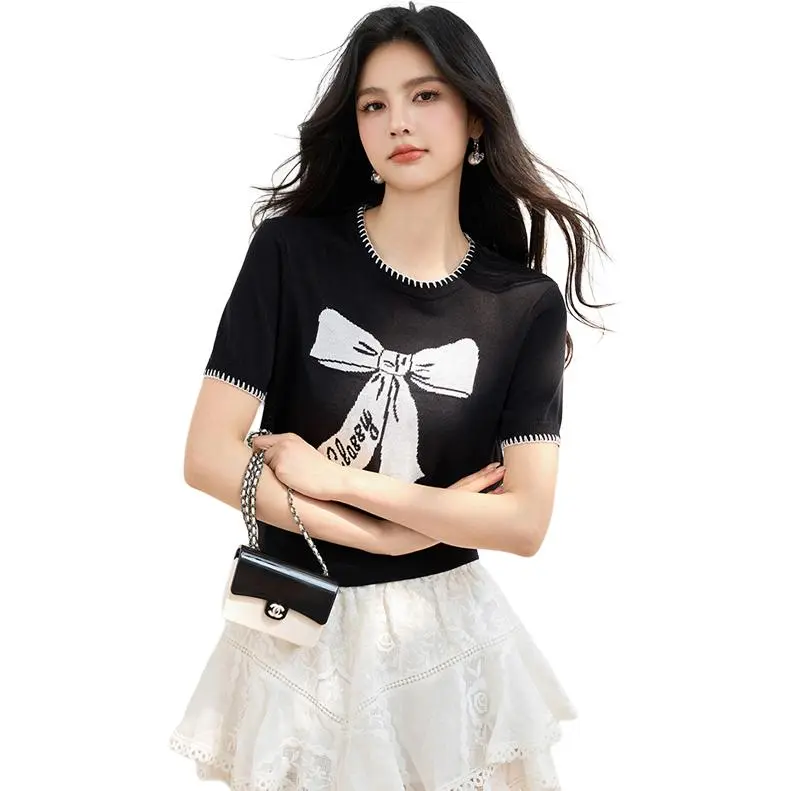 La Chapelle T Shirts Women's Black-1
