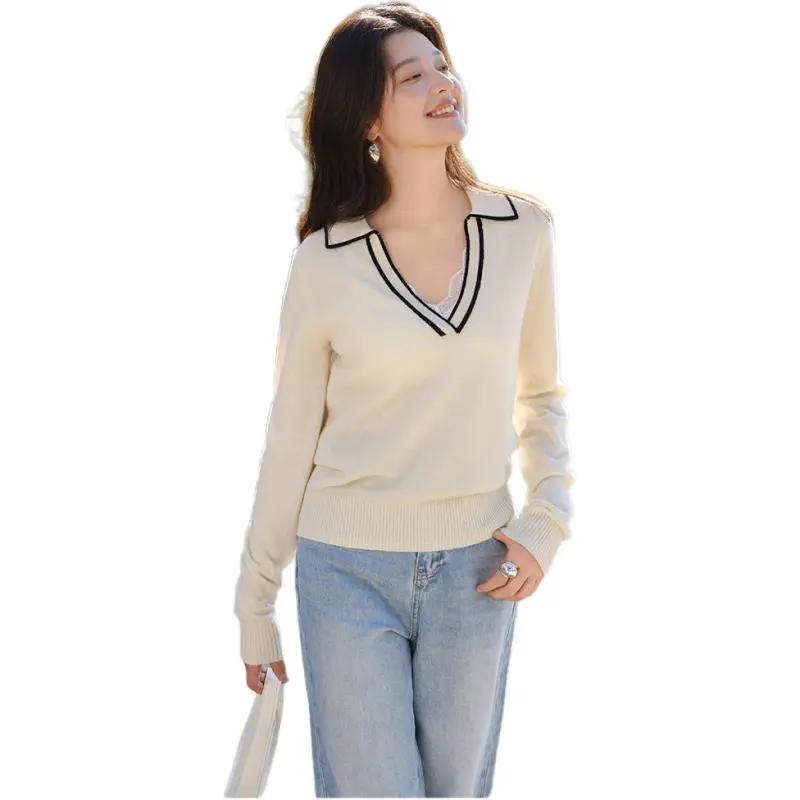 SNOWFORTE Cashmere Sweater Women's Polar White-1